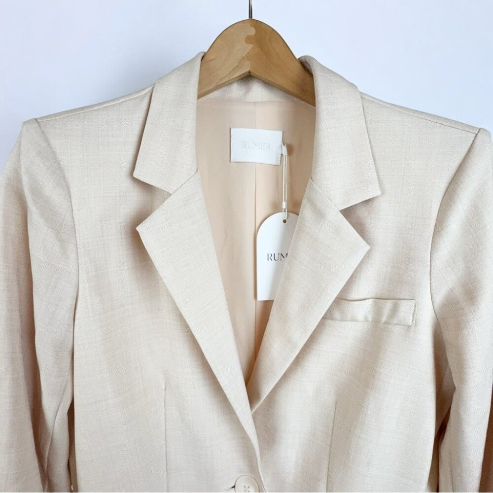NWT Rumer Jericho Oversize Blazer in Shell - Picture 3 of 5